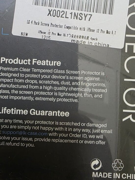 NWT LK Premium Tempered Glass Screen Protector For iPhone 12 Pro Max 4-Pack Clea - Picture 5 of 6